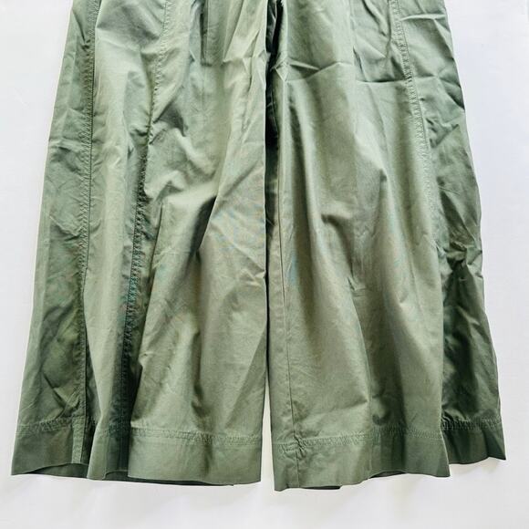 Max Mara Weekend Recco Wide Leg Pants Green Size 12 IT 46 Belted Culotte Ankle - Picture 6 of 12
